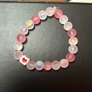 Pink rose love bracelet